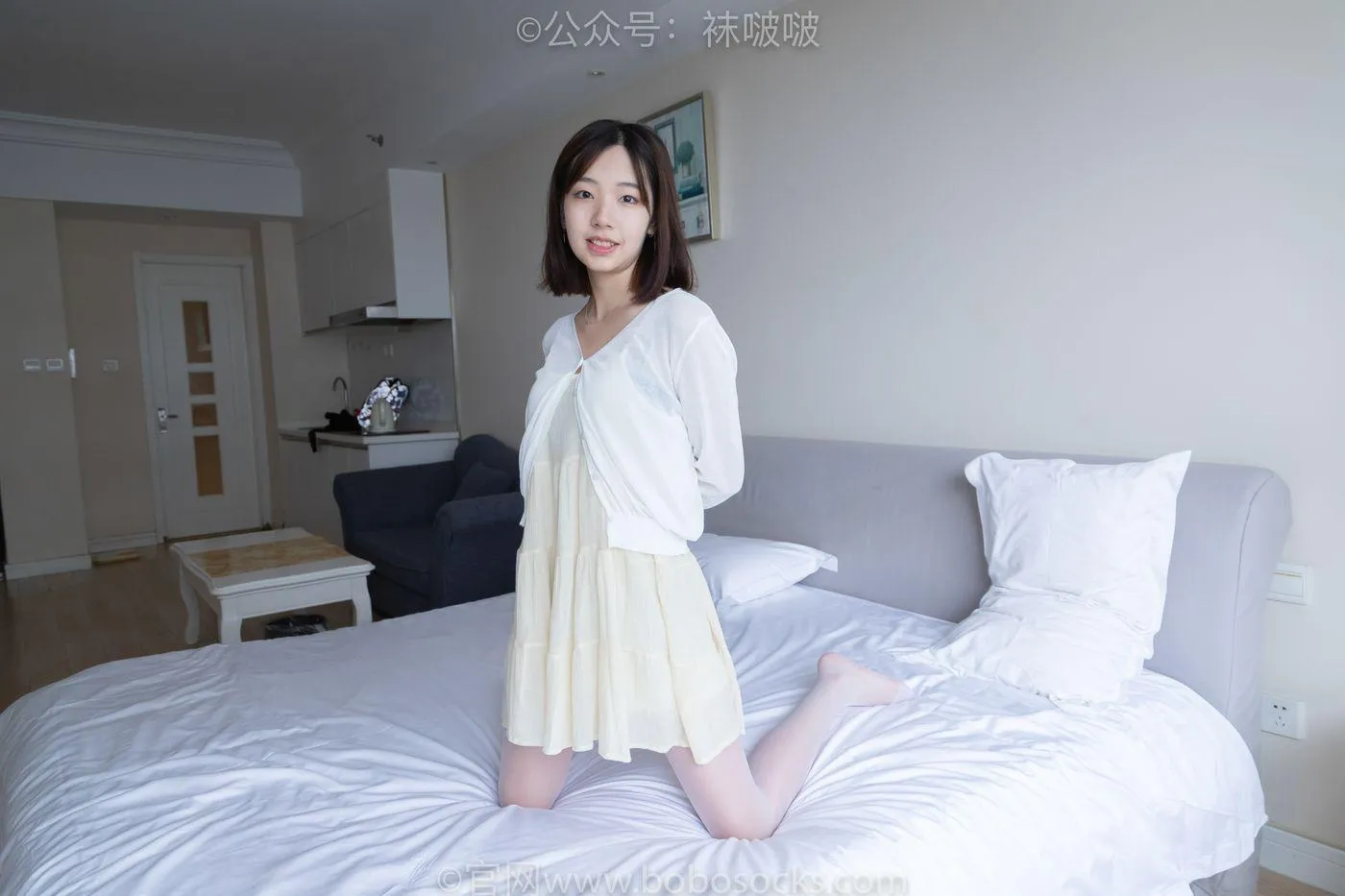 [BoBoSocks袜啵啵]NO.005 小甜豆-帆布鞋、薄白丝 [133P]插图9